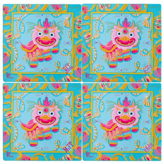 Glitterville Pink Dragon Mat - Oh My Mahjong