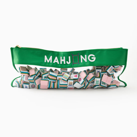 Green Stitched Mahjong Bag - Oh My Mahjong