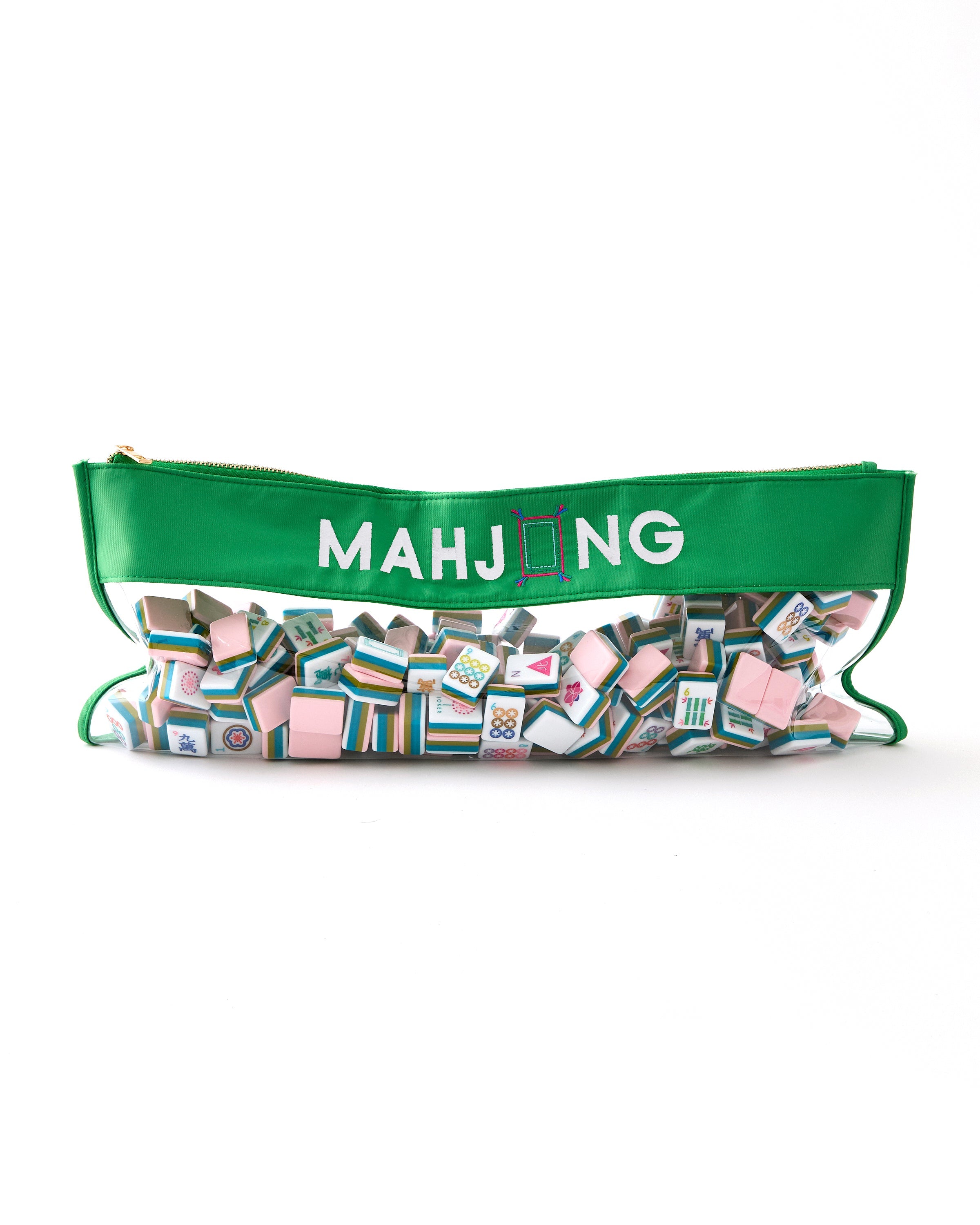 Green Stitched Mahjong Bag - Oh My Mahjong