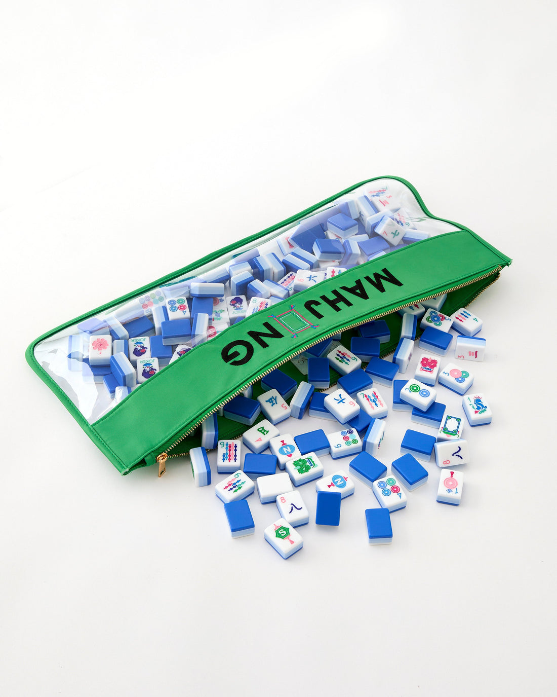 Green Stitched Mahjong Bag - Oh My Mahjong