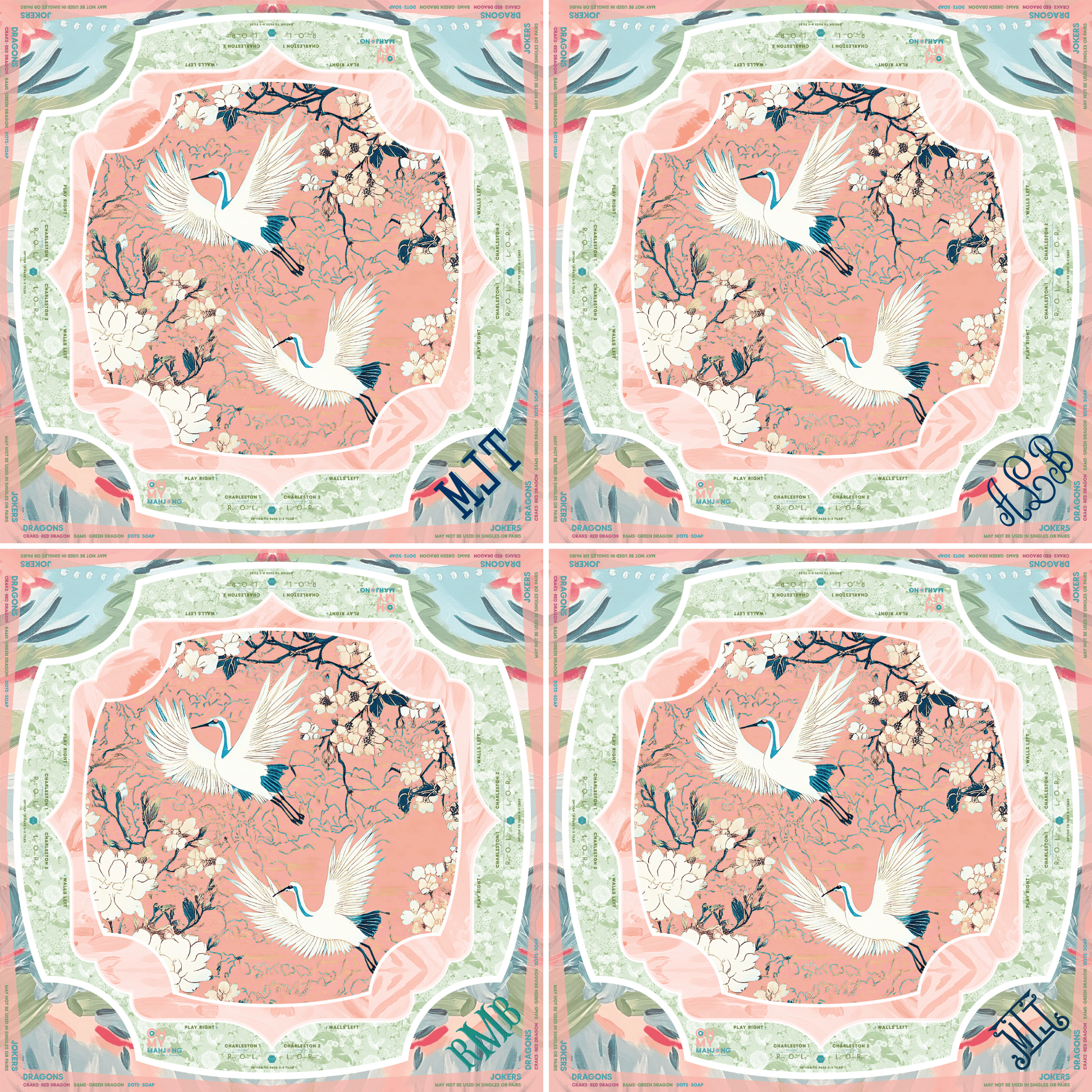 Heron Mat in Tube - Oh My Mahjong