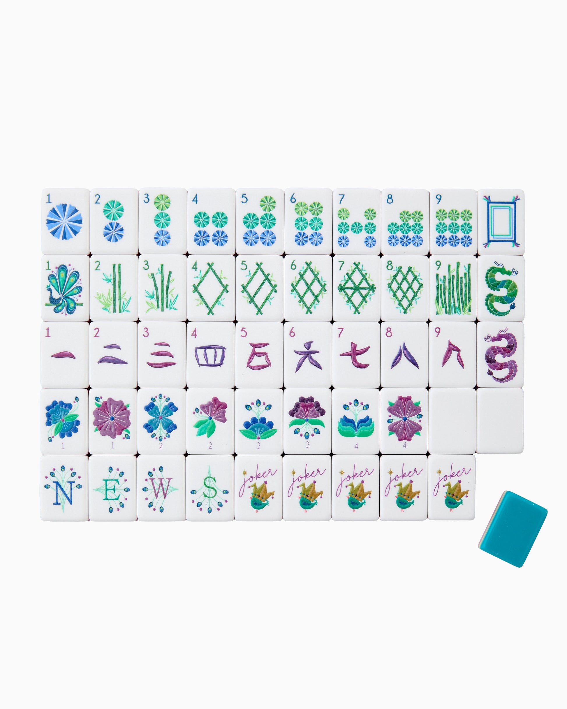 Lagoon Mahjong Tiles - Oh My Mahjong