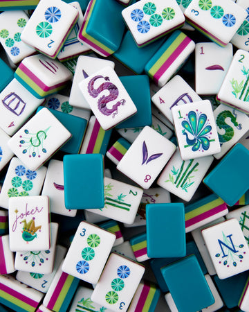 Lagoon Mahjong Tiles - Oh My Mahjong