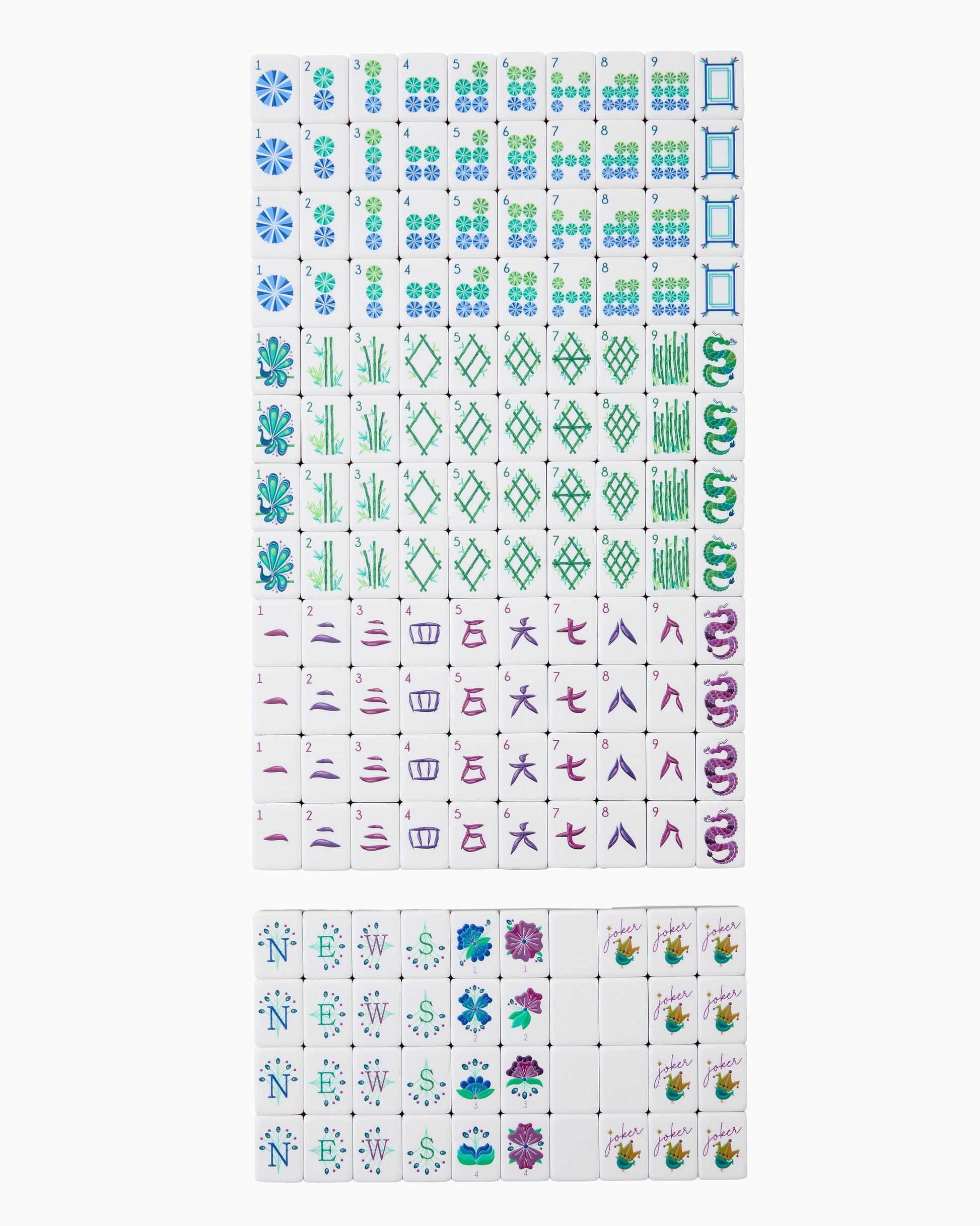 Lagoon Mahjong Tiles - Oh My Mahjong