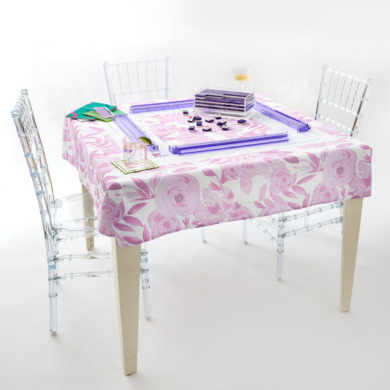 Lavender Lux Instructional Mahjong Tablecloth - Oh My Mahjong