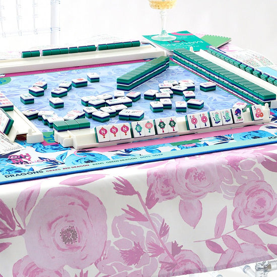 Lavender Lux Instructional Mahjong Tablecloth - Oh My Mahjong