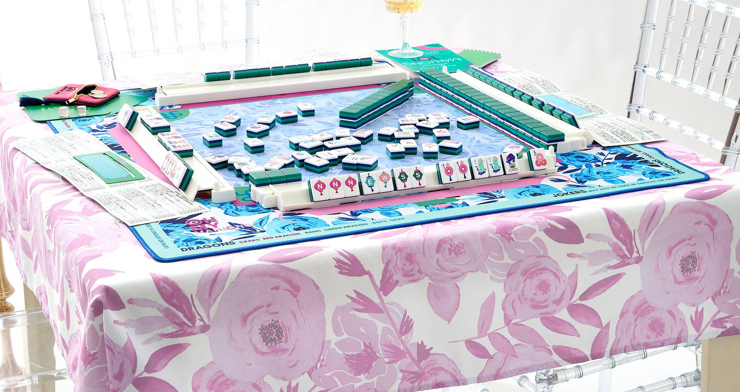 Lavender Lux Instructional Mahjong Tablecloth - Oh My Mahjong