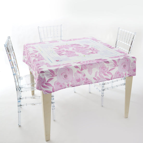 Lavender Lux Instructional Mahjong Tablecloth - Oh My Mahjong