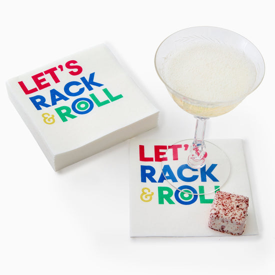 Let's Rack & Roll Linen Napkin - Oh My Mahjong