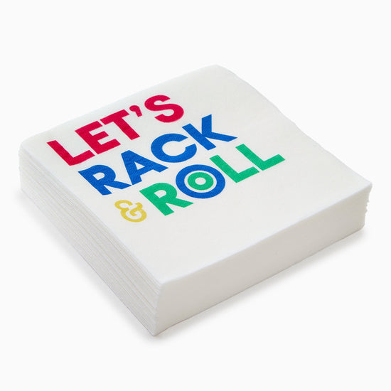 Let's Rack & Roll Linen Napkin - Oh My Mahjong