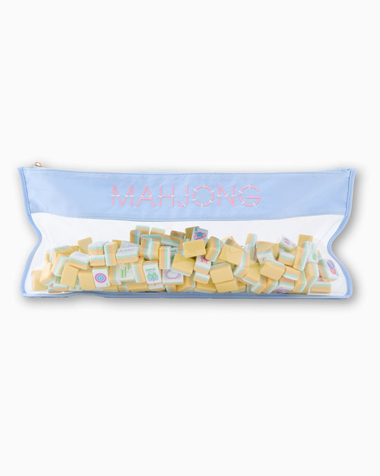 LIGHT BLUE BAMBOO MAHJONG BAG