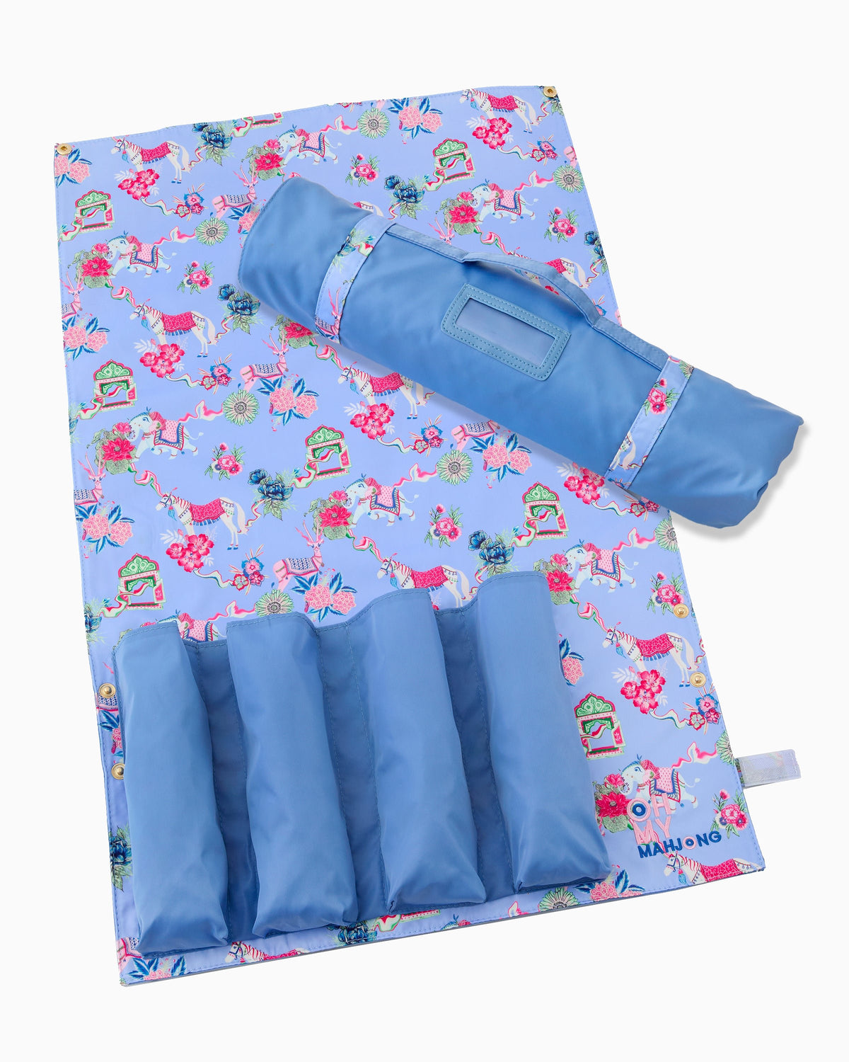 Light Blue Rack Storage Bag - Oh My Mahjong