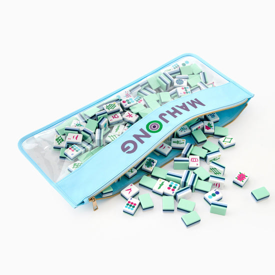 Light Blue Stitched Mahjong - Oh My Mahjong