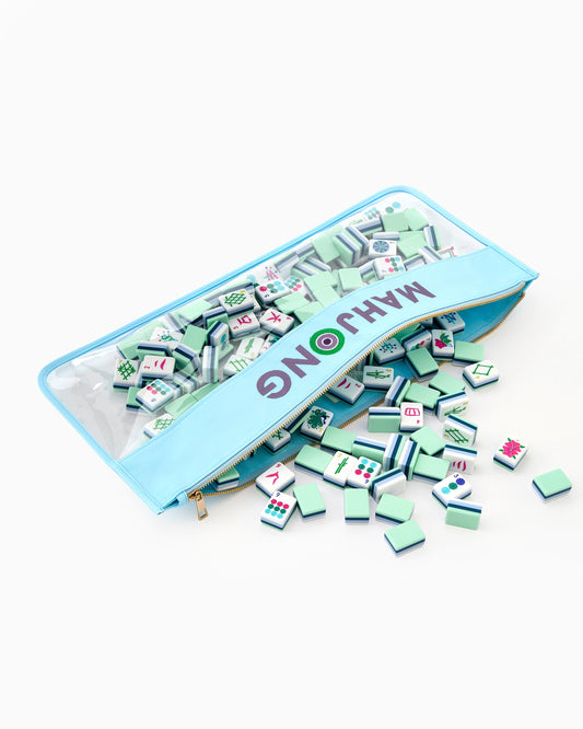 Light Blue Stitched Mahjong - Oh My Mahjong