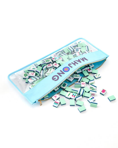 Light Blue Stitched Mahjong - Oh My Mahjong