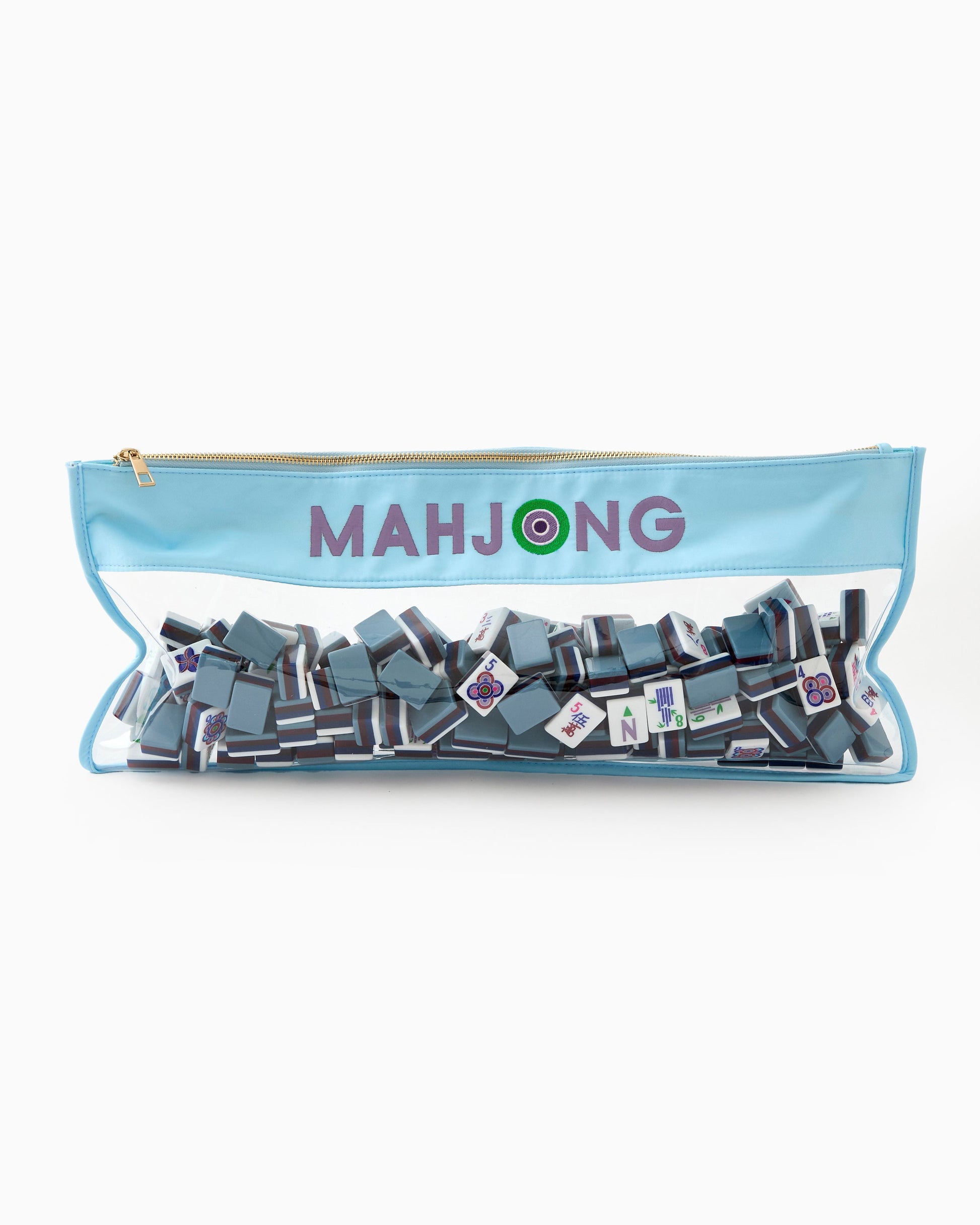 Light Blue Stitched Mahjong - Oh My Mahjong