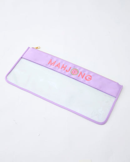 Lilac Stitched Mahjong Bag - Oh My Mahjong