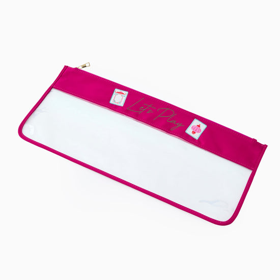 Magenta Stitched Let's Play Bag - Oh My Mahjong