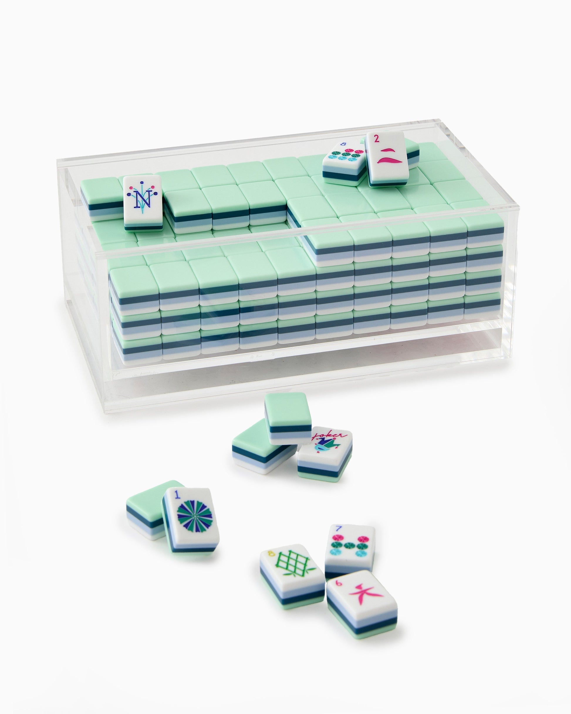 Mahjong Acrylic Box - Clear Lid - Oh My Mahjong