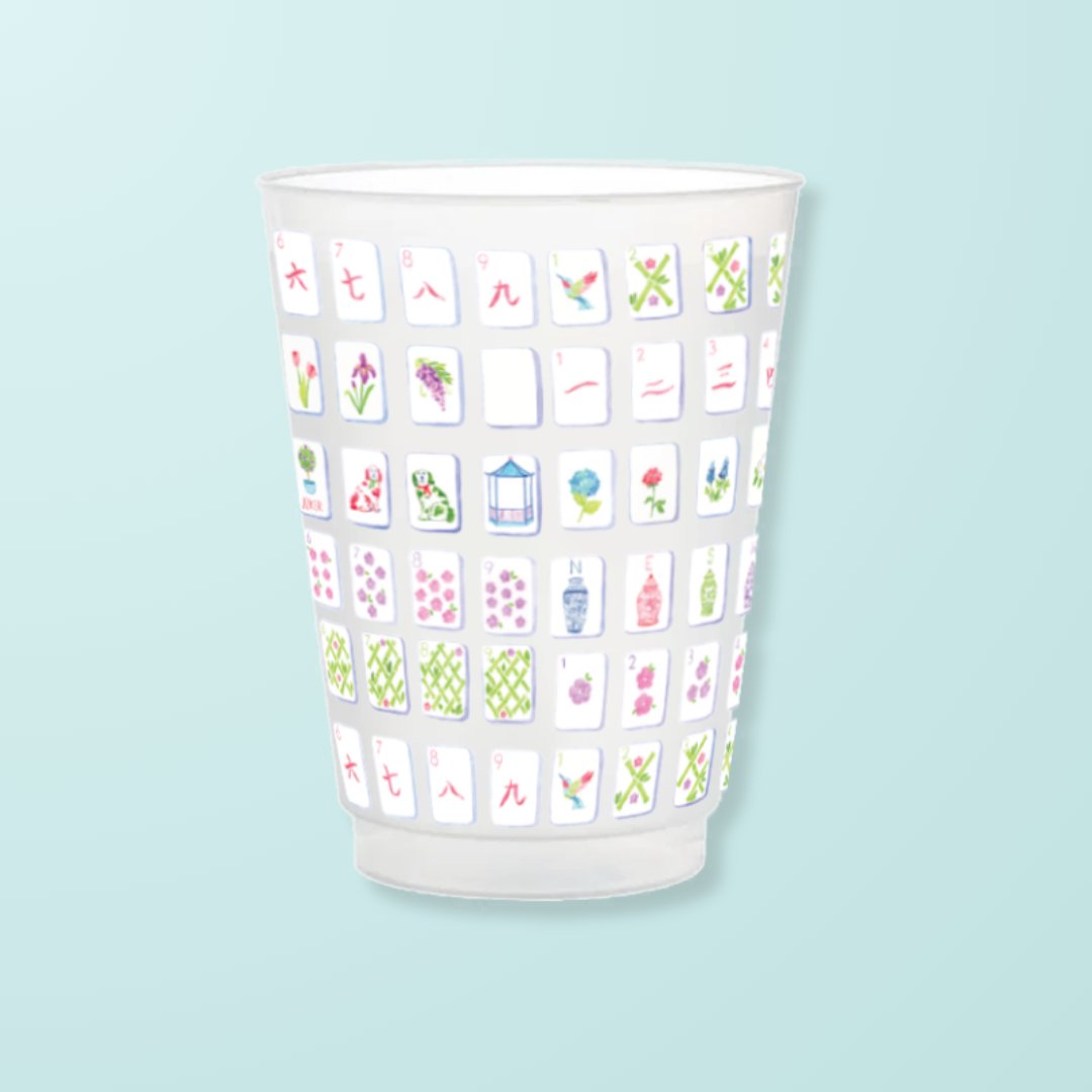 Mahjong Frosted Cups - Oh My Mahjong