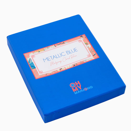 Metallic Blue Mahjong Card Folio - Oh My Mahjong