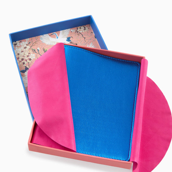 Metallic Blue Mahjong Card Folio - Oh My Mahjong