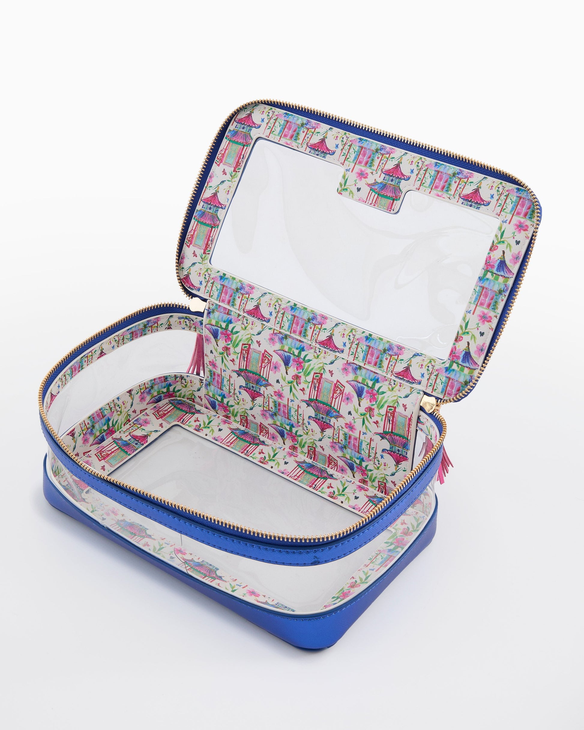 Metallic Blue Tile Storage Bag - Oh My Mahjong