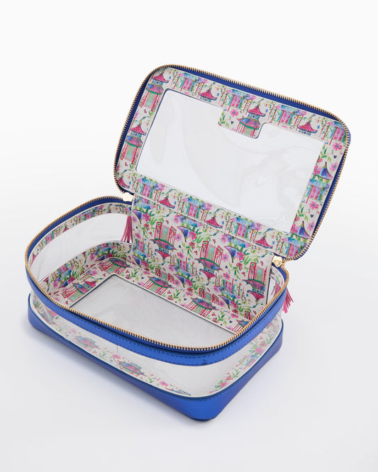 Metallic Blue Tile Storage Bag - Oh My Mahjong