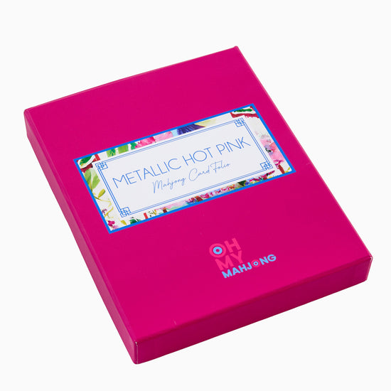 Metallic Hot Pink Mahjong Card Folio - Oh My Mahjong
