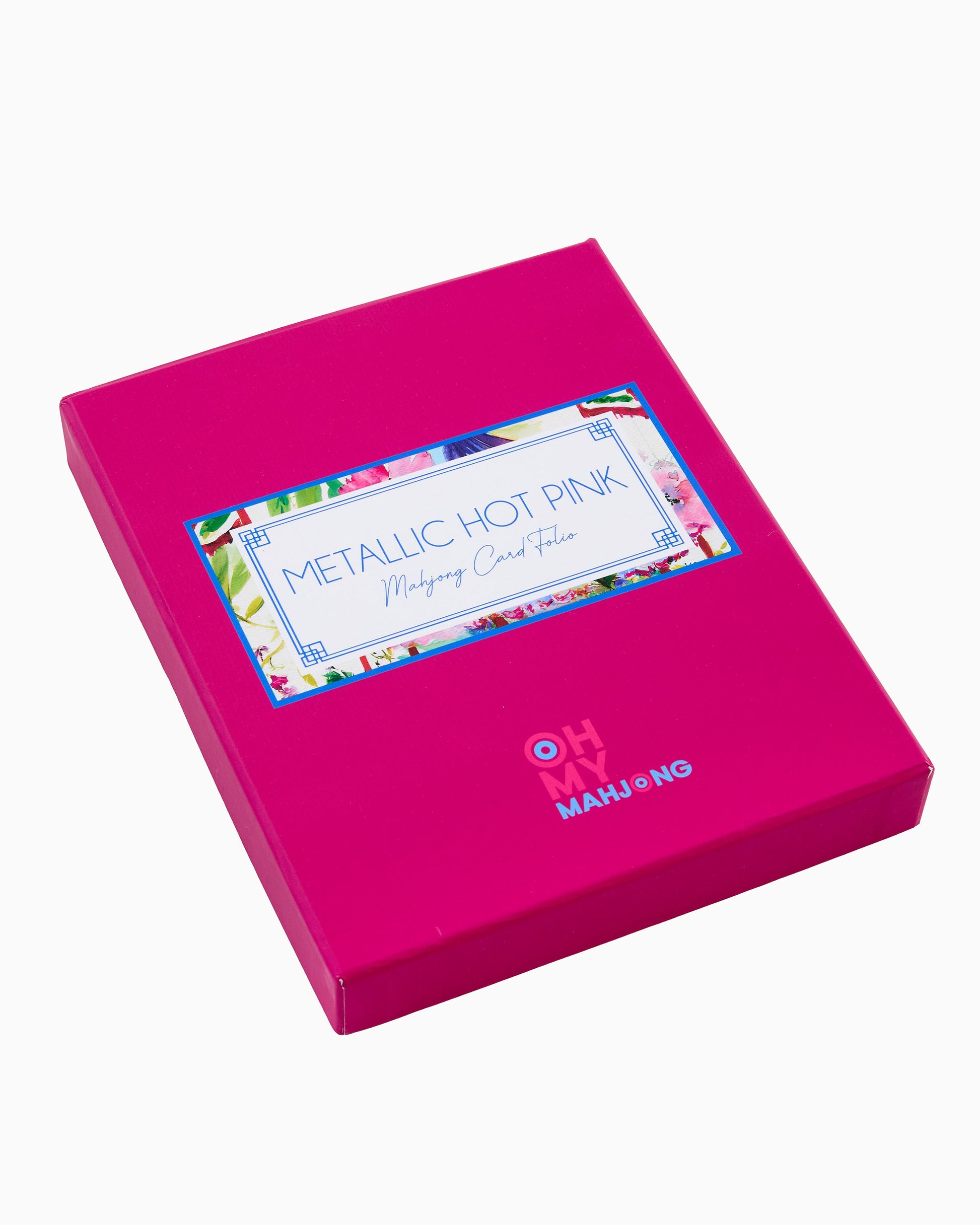 Metallic Hot Pink Mahjong Card Folio - Oh My Mahjong
