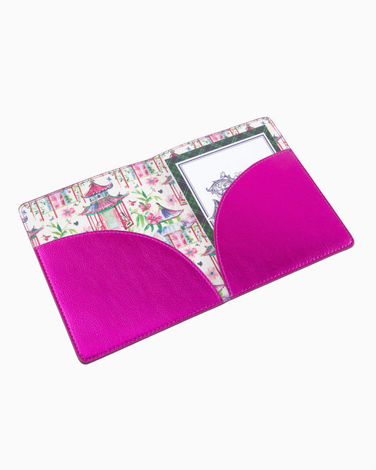 Metallic Hot Pink Mahjong Card Folio - Oh My Mahjong