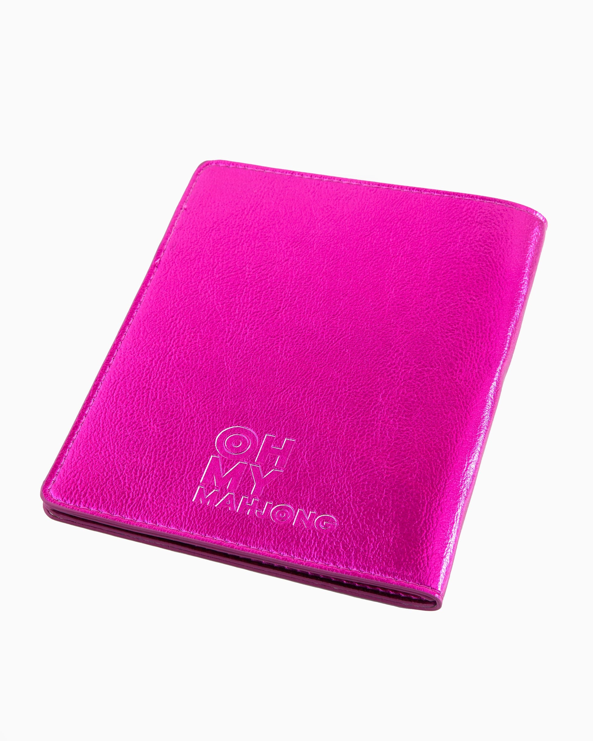 Metallic Hot Pink Mahjong Card Folio - Oh My Mahjong