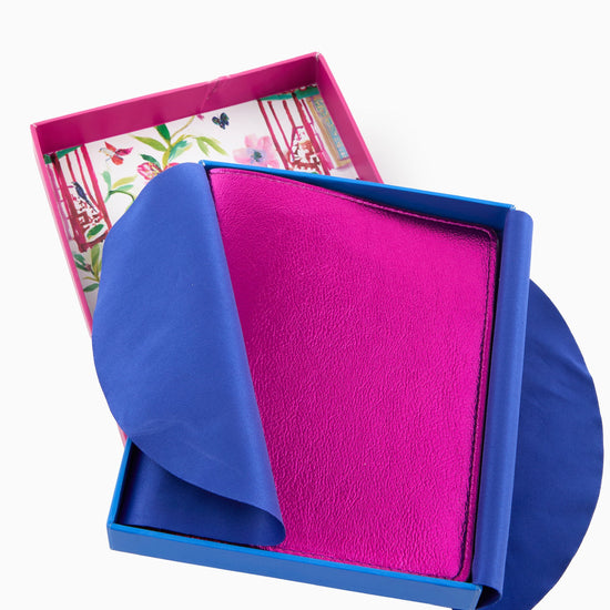 Metallic Hot Pink Mahjong Card Folio - Oh My Mahjong