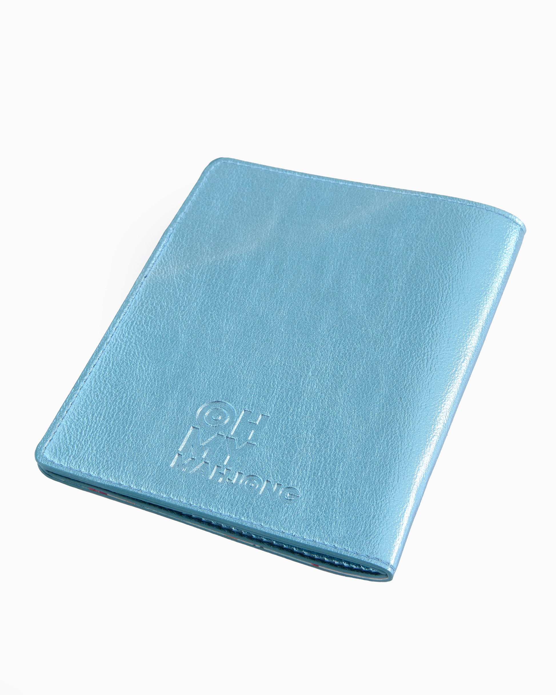 Metallic Light Blue Mahjong Card Folio - Oh My Mahjong