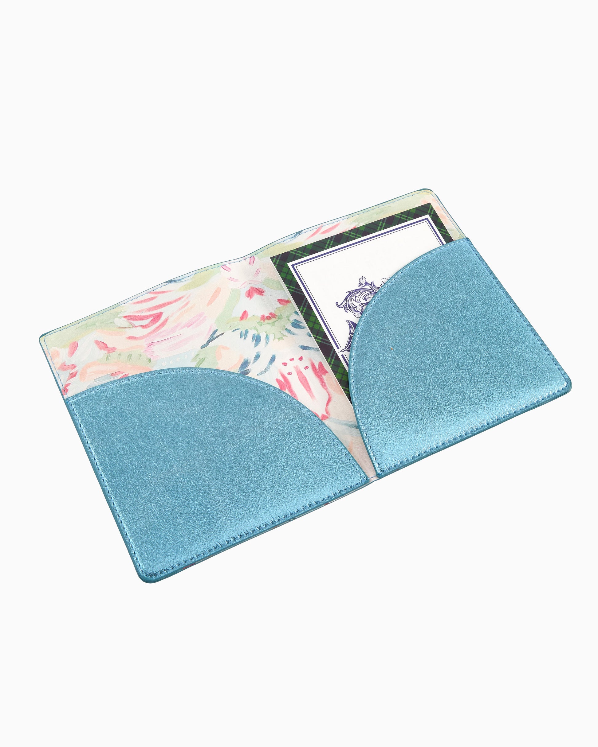 Metallic Light Blue Mahjong Card Folio - Oh My Mahjong