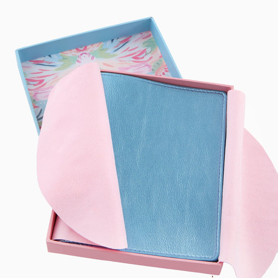 Metallic Light Blue Mahjong Card Folio - Oh My Mahjong