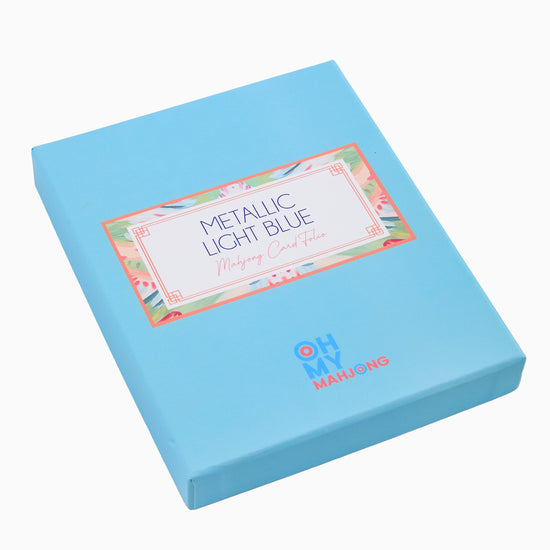 Metallic Light Blue Mahjong Card Folio - Oh My Mahjong