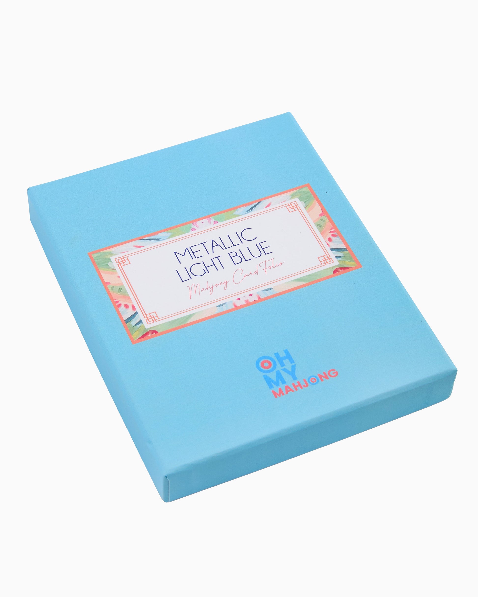 Metallic Light Blue Mahjong Card Folio - Oh My Mahjong