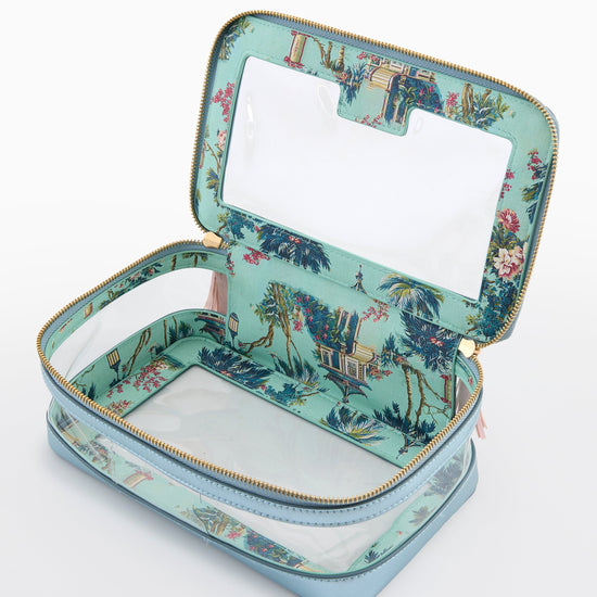 Metallic Light Blue Tile Storage Bag - Oh My Mahjong