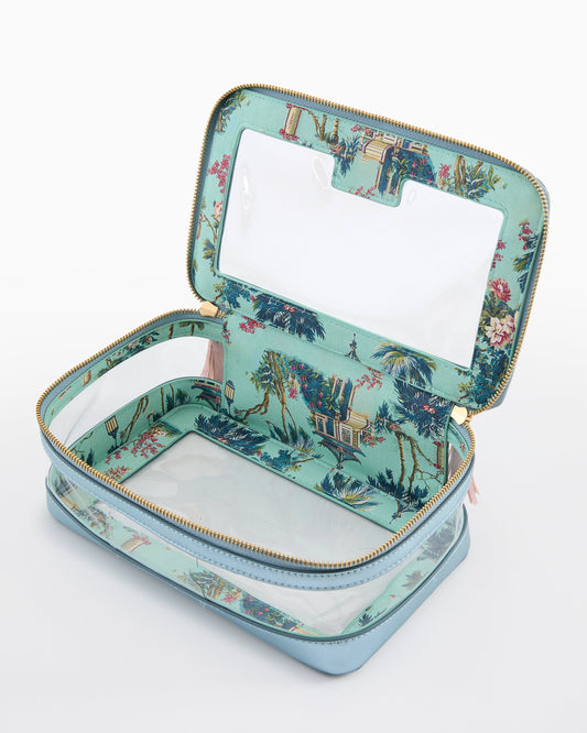 Metallic Light Blue Tile Storage Bag - Oh My Mahjong