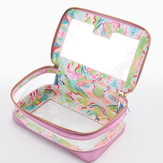 Metallic Light Pink Tile Storage Bag - Oh My Mahjong