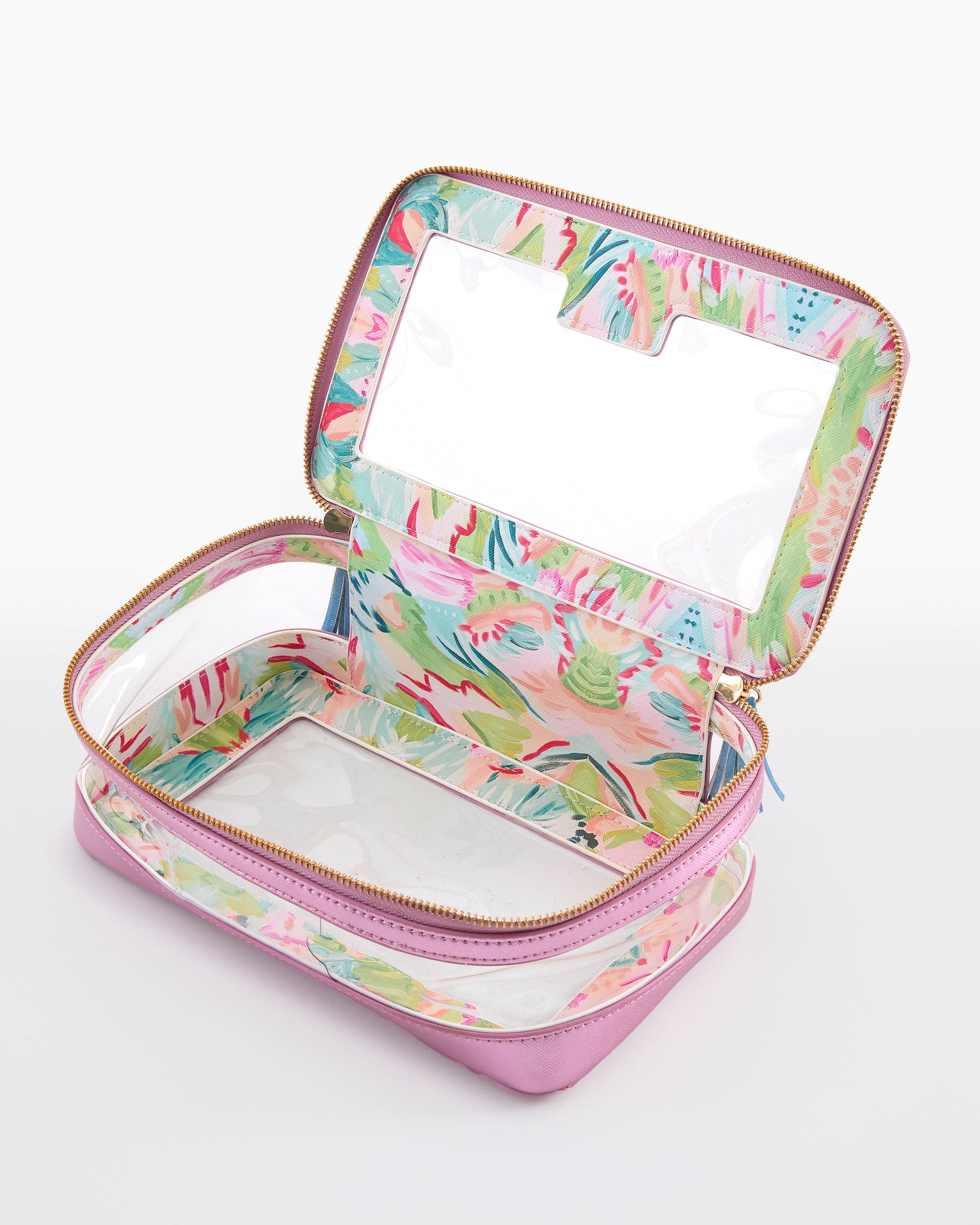 Metallic Light Pink Tile Storage Bag - Oh My Mahjong