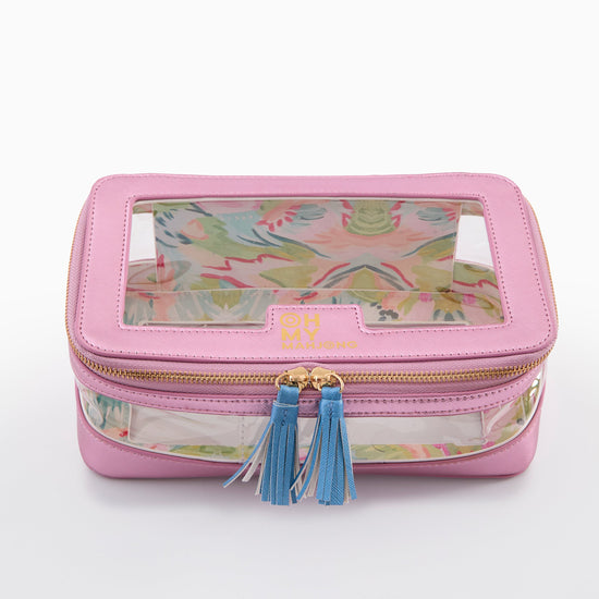 Metallic Light Pink Tile Storage Bag - Oh My Mahjong