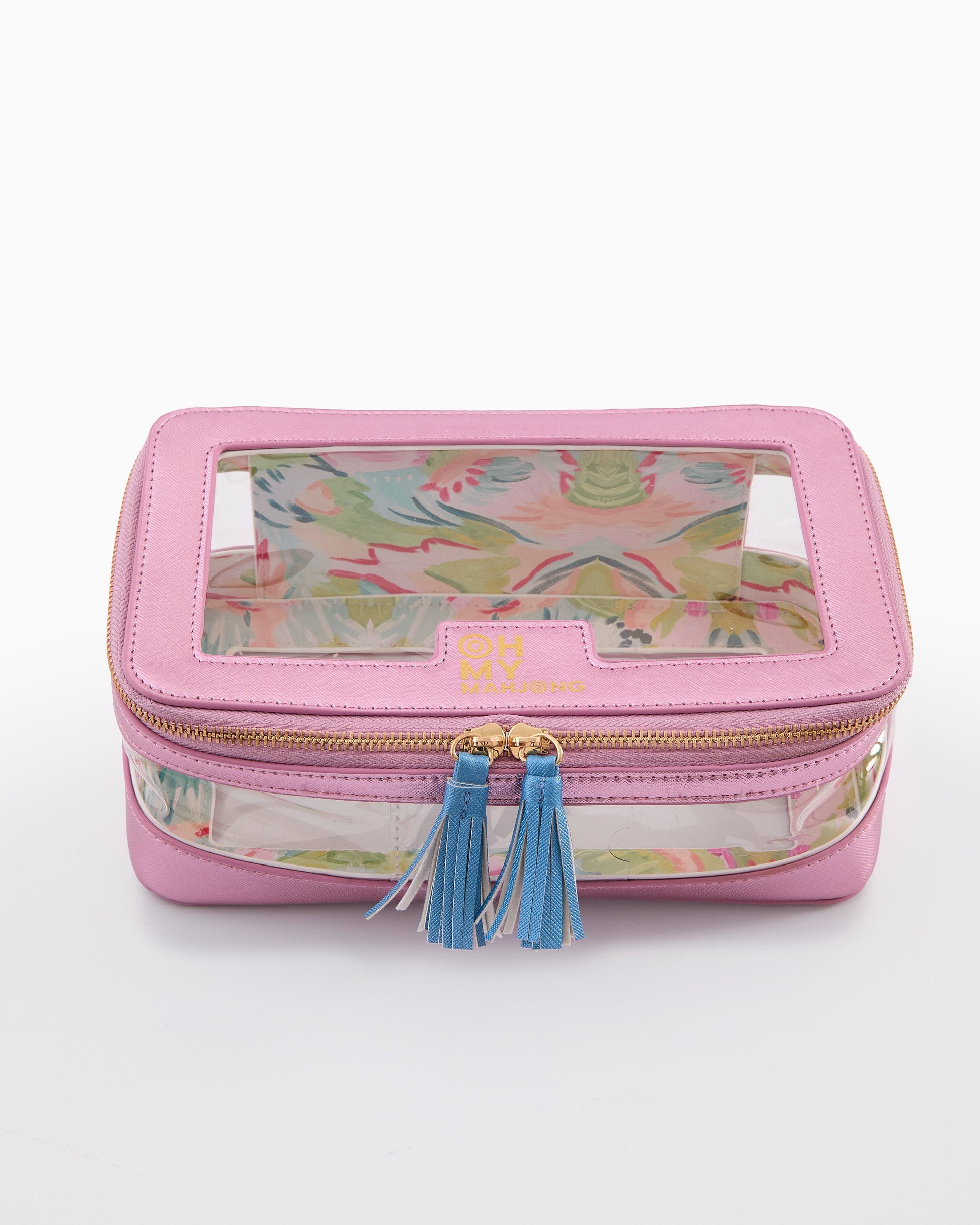Metallic Light Pink Tile Storage Bag - Oh My Mahjong