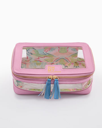 Metallic Light Pink Tile Storage Bag - Oh My Mahjong