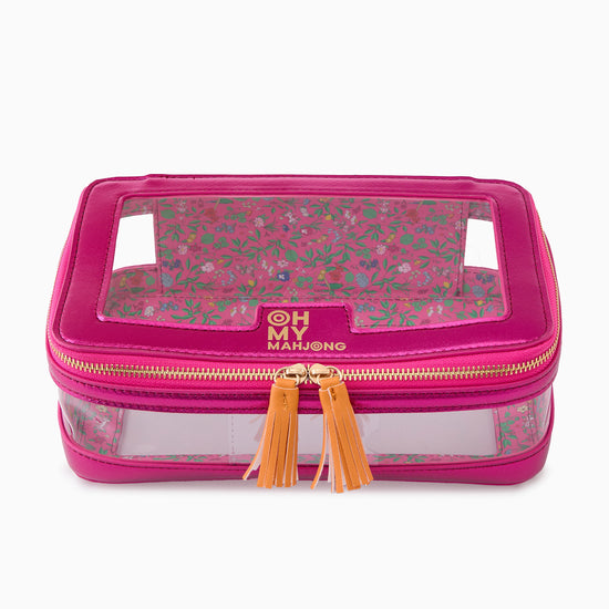Metallic Pink Tile Storage Bag - Oh My Mahjong