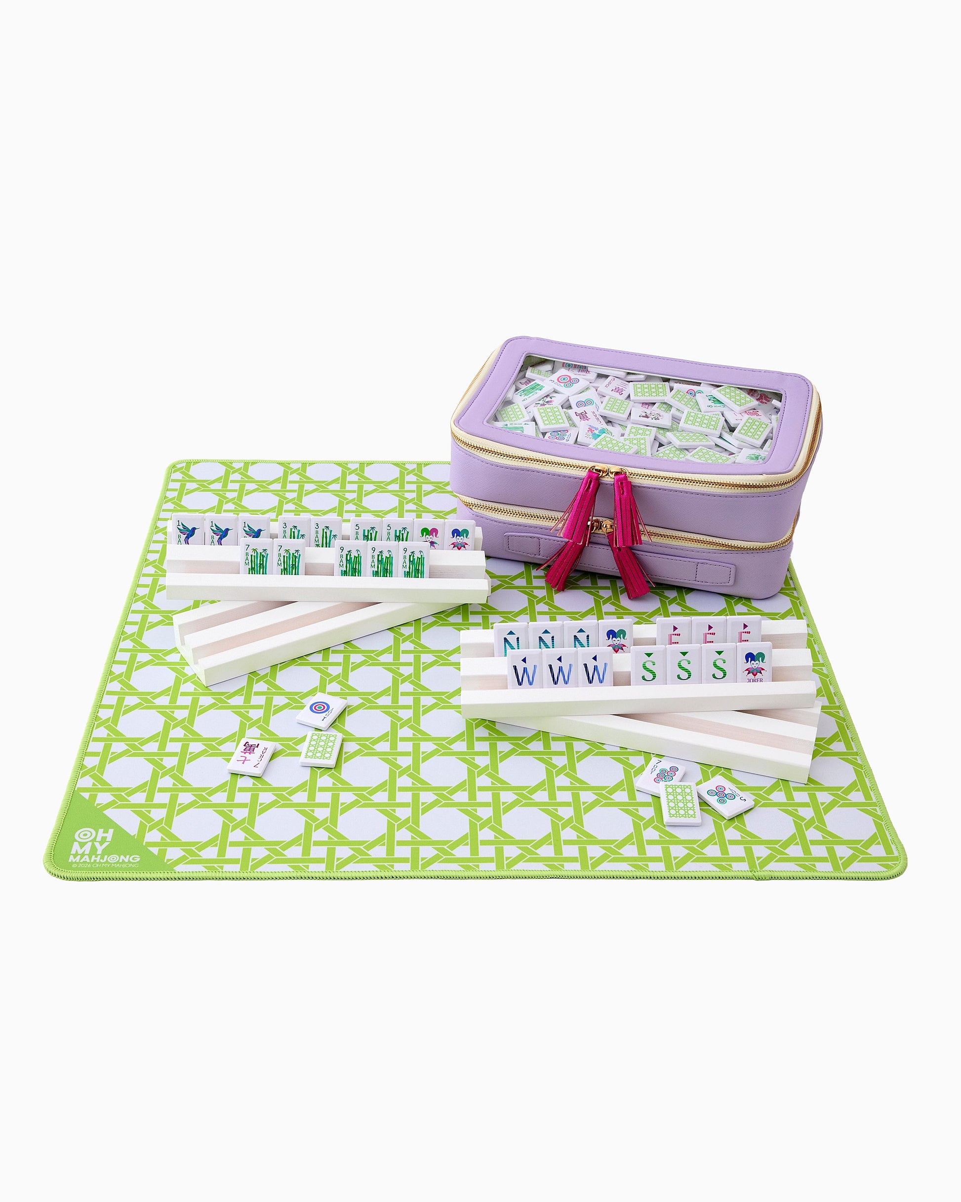 Mini Green Cane Mat - Oh My Mahjong