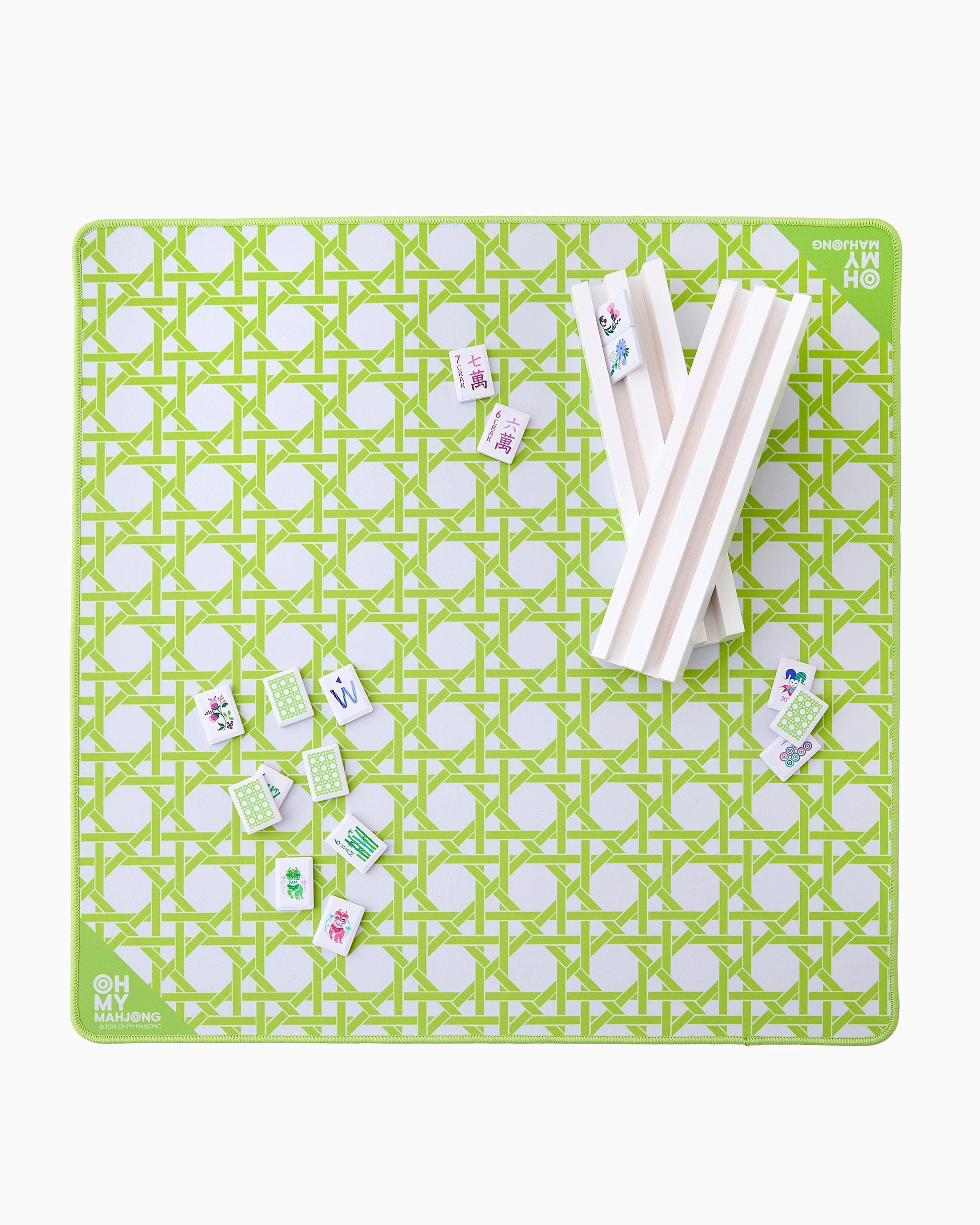 Mini Green Cane Mat - Oh My Mahjong