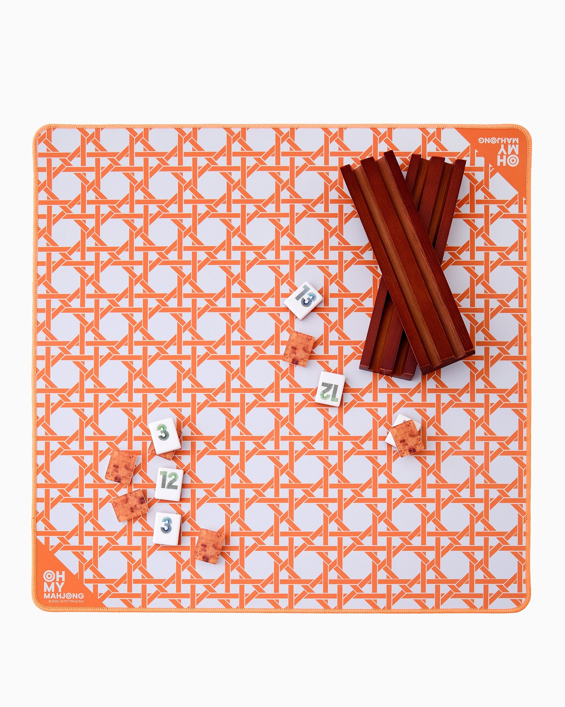 Mini Orange Cane Mat - Oh My Mahjong