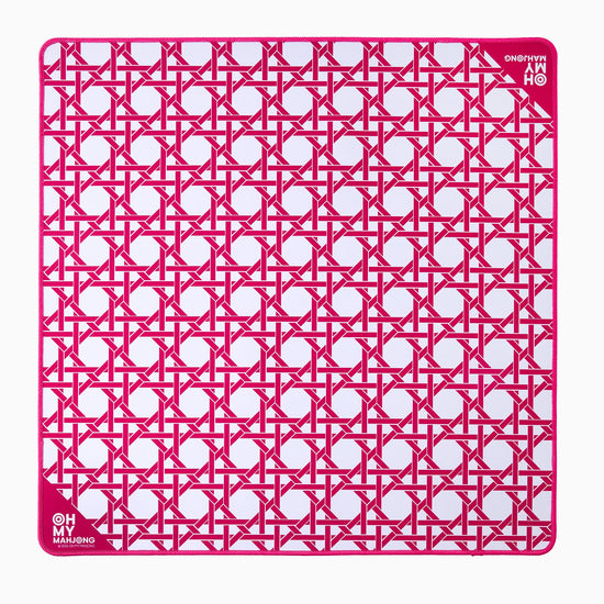 Mini Pink Cane Mat - Oh My Mahjong